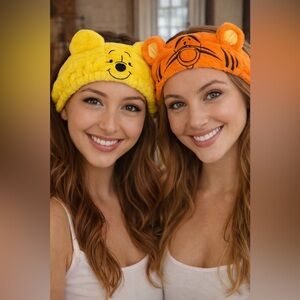 💛🐻 Disney Winnie the Pooh & Tigger Spa Headbands – Set of 2 🐯✨